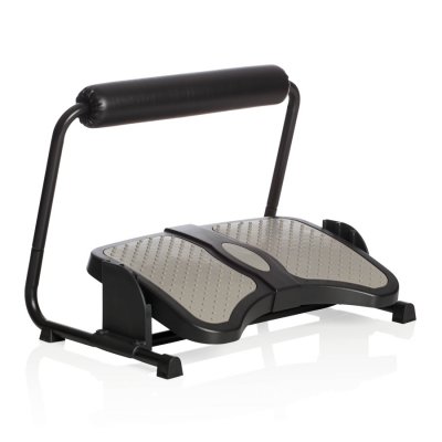 Bilden visar SUN-FLEX®Footrest - den ultimata lösningen för bekvämt och ergonomiskt sittande eller stående arbete. Den justerbar